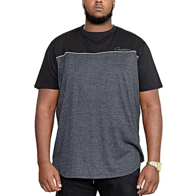 D555 NEWBURY COUTURE SPORTS TEE BLACK/CHARCOAL