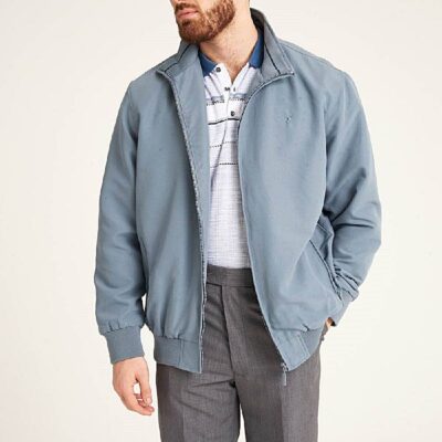 CARABOU HENLEY Lightweight Harrington Jacket AIRFORCE
