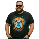 KAM Dog Headphones Print Tee