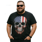 KAM USA GHOST SKULL PRINT TEE
