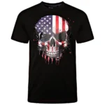 KAM USA GHOST SKULL PRINT TEEa