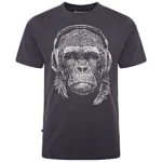 KAM GORILLA STENCIL PRINT TEEa