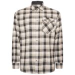 LONG SLEEVE FLANNEL CHECK SHIRT GREY
