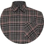 KAM Long Sleeve Flannel Check Shirt CHARCOAL P041