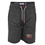 D555 BARNSTAPLE  ELASTICATED WAIST FLEECE JERSEY JOG SHORTS BLACK