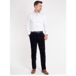 DOUGLAS AND GRAHAME San Remo Stretch Cord Trousers with belt NAVY