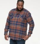 D555 SHERLOCK Long Sleeve Check Over Shirt with Twin Pockets
