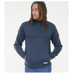 D555 SWANN BIG MENS QUARTER NECK SWEATSHIRT NAVY