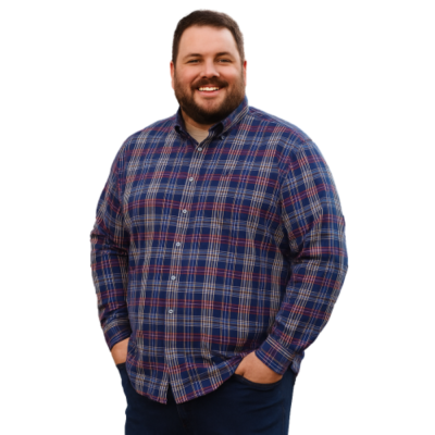 ESPIONAGE YARN DYED LONG SLEEVE CHECK SHIRT PURPLE SH404