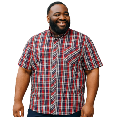 ESPIONAGE BIG MENS SHORT SLEEVE CHECK SHIRT SH422 RED