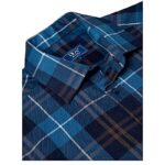 DG’S DRIFTER LONG SLEEVE CHECKED BRUSHED SHIRT GIOVANNI NAVY