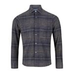 DG’S DRIFTER LONG SLEEVE CHECKED BRUSHED SHIRT GIOVANNI CHARCOAL