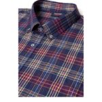 ESPIONAGE YARN DYED LONG SLEEVE CHECK SHIRT PURPLE SH404
