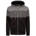 KAM Big Mans Marl Stripe Hoody BLACK