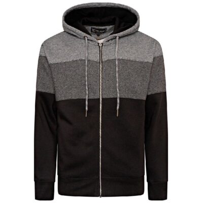 KAM Big Mans Marl Stripe Hoody BLACK