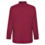 Espionage Plain Collar Long Sleeve Shirt Wine SH151