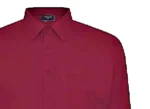 Espionage Plain Collar Long Sleeve Shirt Wine SH151