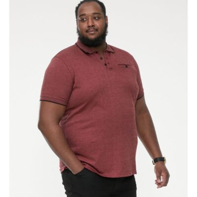 D555 TROY TEXTURED POLO SHIRT RUST