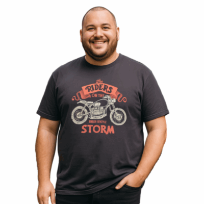 ESPIONAGE RIDERS ON THE STORM PRINT TEE BLACK