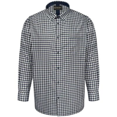 KAM LONG SLEEVE CASUAL GINGHAM CHECK SHIRT BLUE
