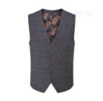 JACOB – SKOPES GREY CHECK SUIT WAISTCOAT