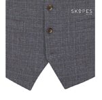 JACOB – SKOPES GREY CHECK SUIT WAISTCOAT