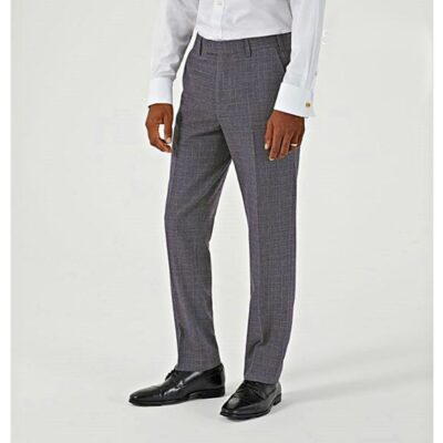 JACOB - SKOPES GREY CHECK SUIT TROUSERS