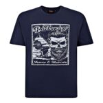 ESPIONAGE BARBERS SHOP PRINT COTTON TEE NAVY