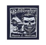ESPIONAGE BARBERS SHOP PRINT COTTON TEE NAVY