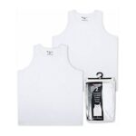 ESPIONAGE BIG MENS TWIN PACK PREMIUM COTTON VESTS U011
