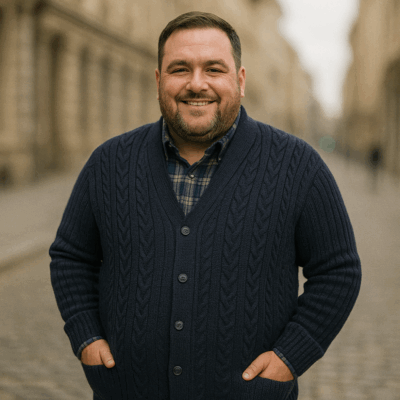Large Size Cardigans | Georges Big Mans
