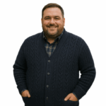 ESPIONAGE CABLE KNIT CARDIGAN NAVY