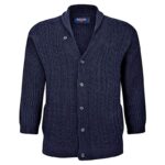 ESPIONAGE CABLE KNIT CARDIGAN NAVY KW076