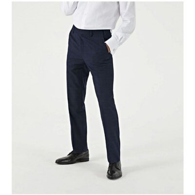 HEWES - SKOPES NAVY SELF CHECK SUIT TROUSERS