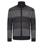 KAM Funnel Neck Zipper Cardigan Charcoal KBS96