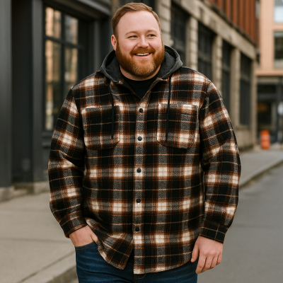 ESPIONAGE FLEECE CHECK OVERSHIRT SH418