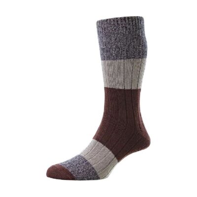 HJ HALL CHUNKY COTTON RICH SOCKS STEEL