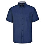 KAM BLACK LABEL PREMIUM SHORT SLEEVE OXFORD SHIRT NAVY