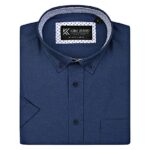KAM BLACK LABEL PREMIUM SHORT SLEEVE OXFORD SHIRT NAVY