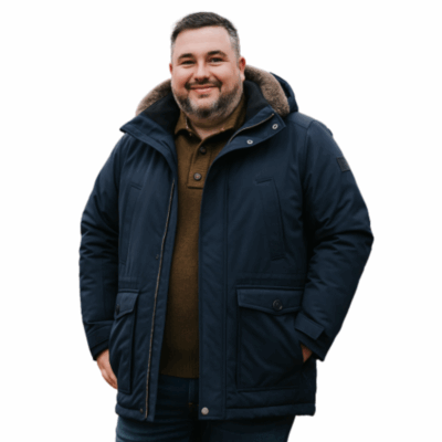 REDPOINT ERIC MENS BIG SIZE WINTERPROOF CASUAL COAT WITH DETACHABLE HOOD