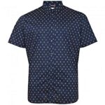 BEN SHERMAN SHORT SLEEVE GEO PRINT SHIRT NAVY