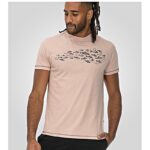 D555 Big Mans Bournemouth Shoal of Fish Tee Dusty Pink