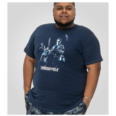 D555 Mens Official Terminator 2 Big T-Shirt Cameron