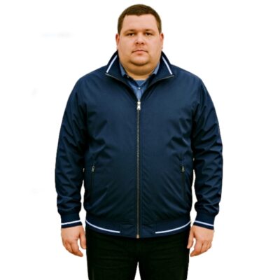 KAM Mans Lightweight Harrington Jacket Navy KBS444