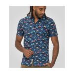 D555 Farnborough Guitar Print Short Sleeve Shirt