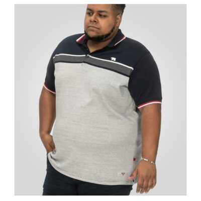 D555 Tipton Men's Stripe Jacquard Polo Shirt