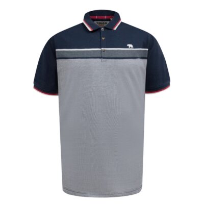 D555 Tipton Men's Stripe Jacquard Polo Shirt