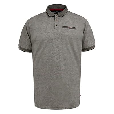 D555 Holyhead Mens Textured Polo with Jacquard Collar