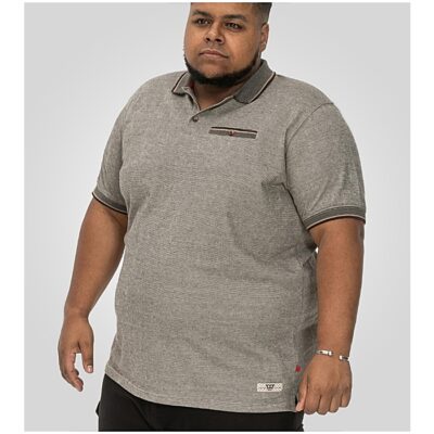 D555 Holyhead Mens Textured Polo with Jacquard Collar
