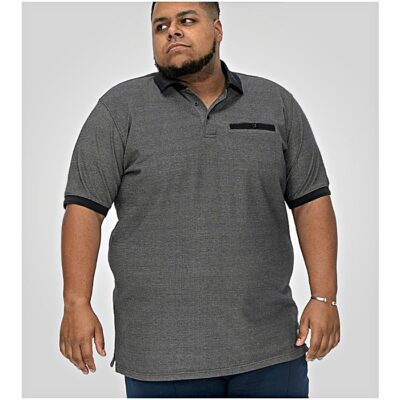 D555 Newcastle Mens Pique Polo with Contrast Collar